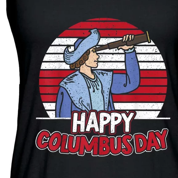 Happy Columbus Day Christopher Columbus Italian Navigator TShirt Ladies Essential Flowy Tank