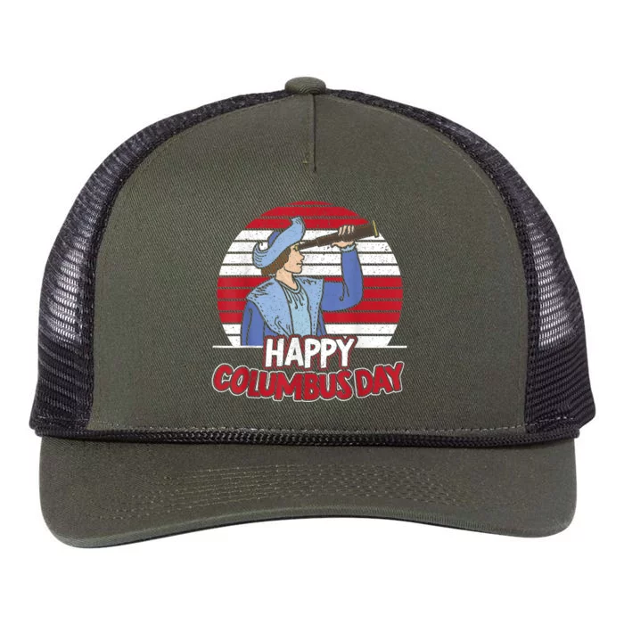 Happy Columbus Day Christopher Columbus Italian Navigator TShirt Retro Rope Trucker Hat Cap