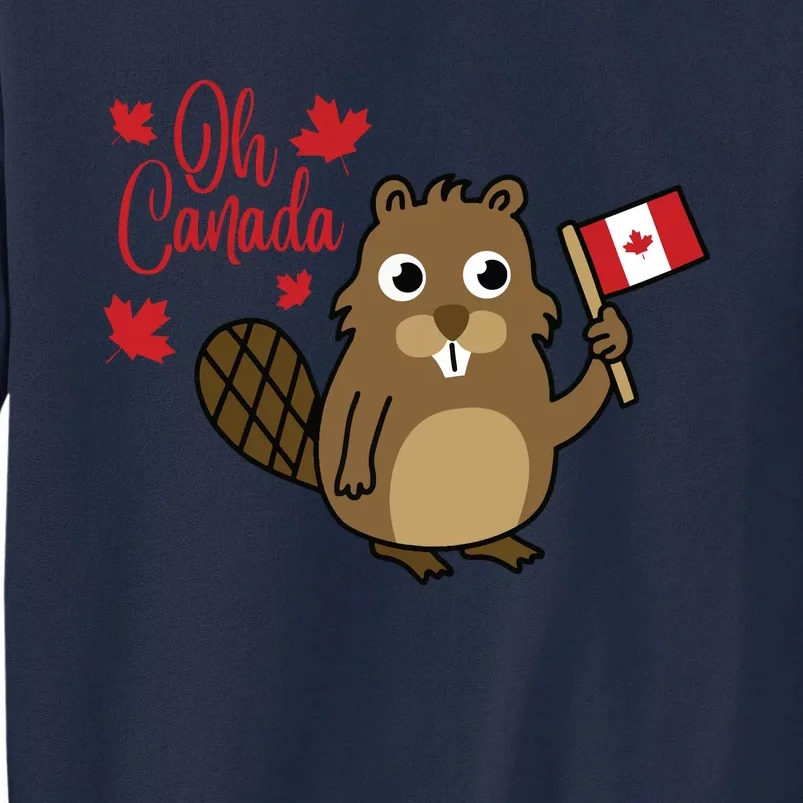 Happy Canada Day Shirts Funny Canadian Groundhog Flag Tall Sweatshirt