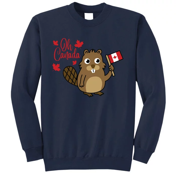 Happy Canada Day Shirts Funny Canadian Groundhog Flag Tall Sweatshirt