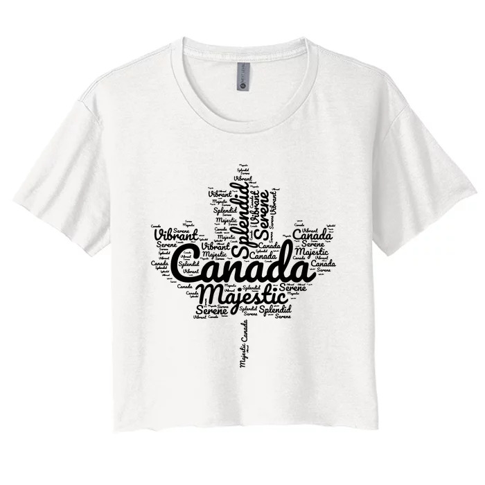 Happy Canada Day Celebrations Maple Leaf Canadian Pride Women's Crop Top Tee