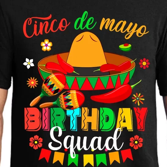 Happy Cinco De Mayo Birthday Squad Mexican Matching Family Pajama Set