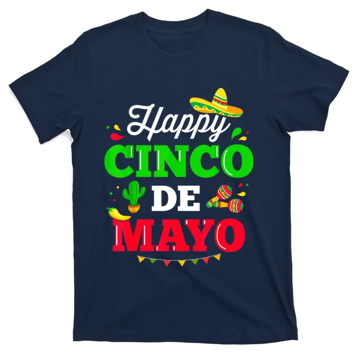 Happy Cinco De Mayo For Mexican Fiesta Costume T-Shirt