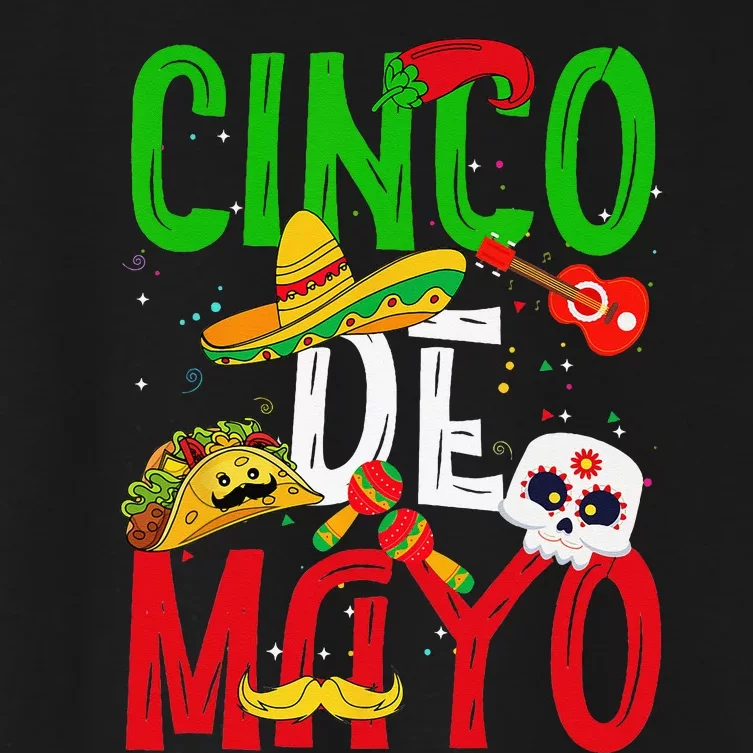 Happy Cinco De Mayo Mexican Fiesta 5 De Mayo Mexican Women's Crop Top Tee