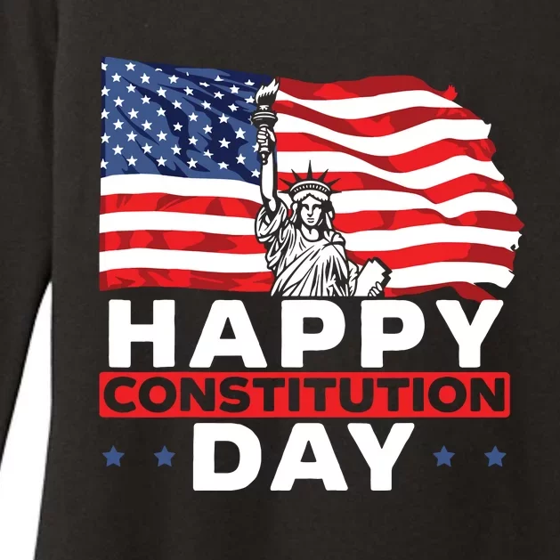 Happy Constitution Day New American USA Flag America Womens CVC Long Sleeve Shirt