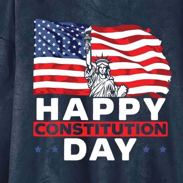 Happy Constitution Day New American USA Flag America Hooded Wearable Blanket