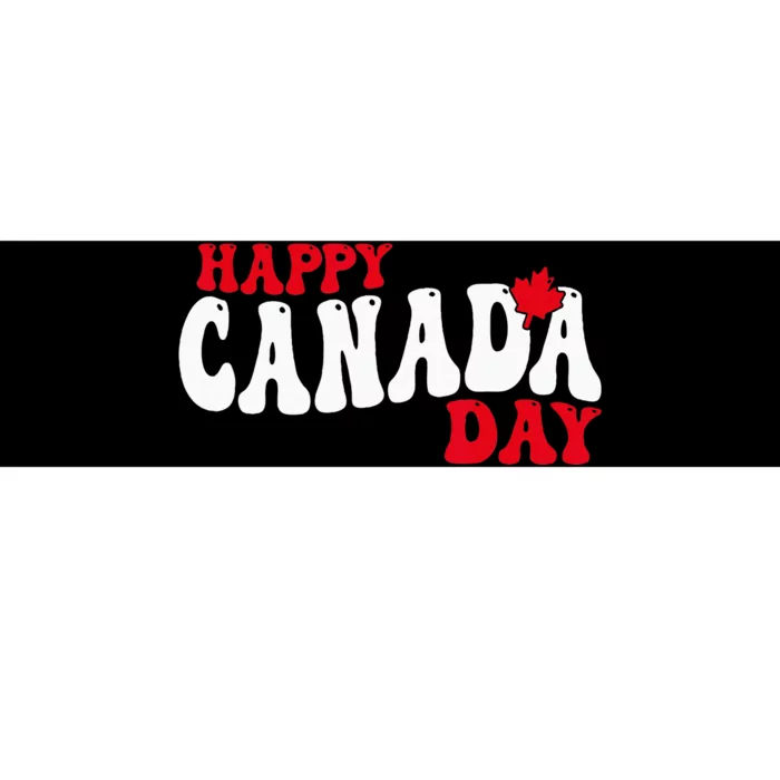 Happy Canada Day Maple Canadian Canada Pride Flag Patriotic Bumper Sticker