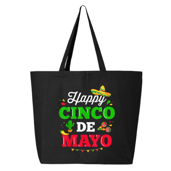 Happy Cinco de Mayo for mexican fiesta costume 25L Jumbo Tote