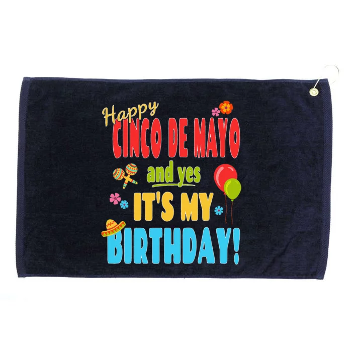 Happy Cinco De Mayo Birthday May 5th Birthday Party Grommeted Golf Towel