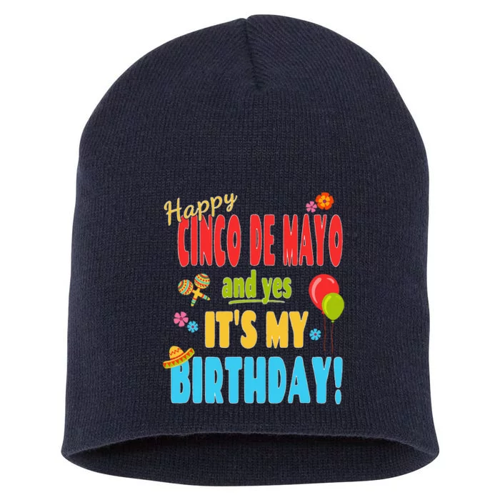 Happy Cinco De Mayo Birthday May 5th Birthday Party Short Acrylic Beanie