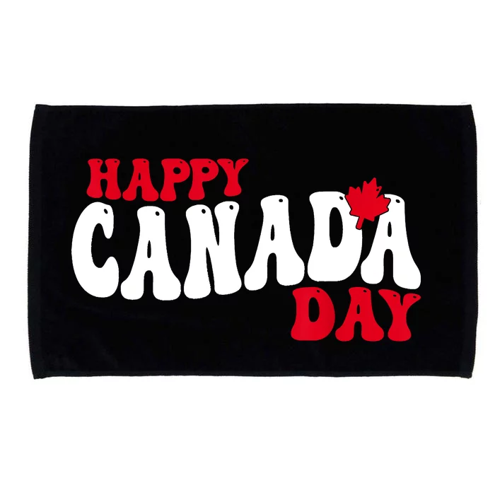 Happy Canada Day Maple Canadian Canada Pride Flag Patriotic Microfiber Hand Towel