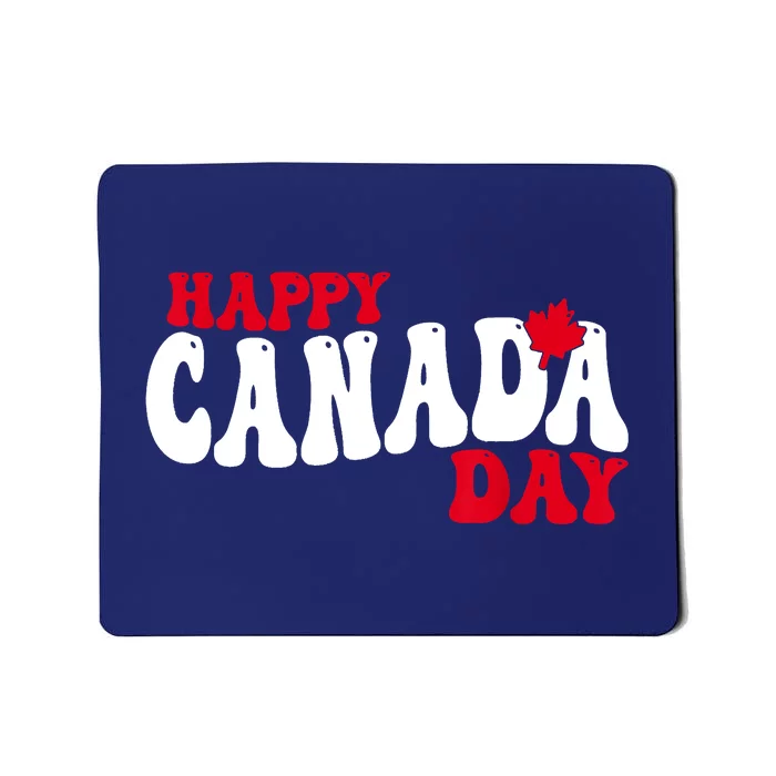 Happy Canada Day Maple Canadian Canada Pride Flag Patriotic Mousepad