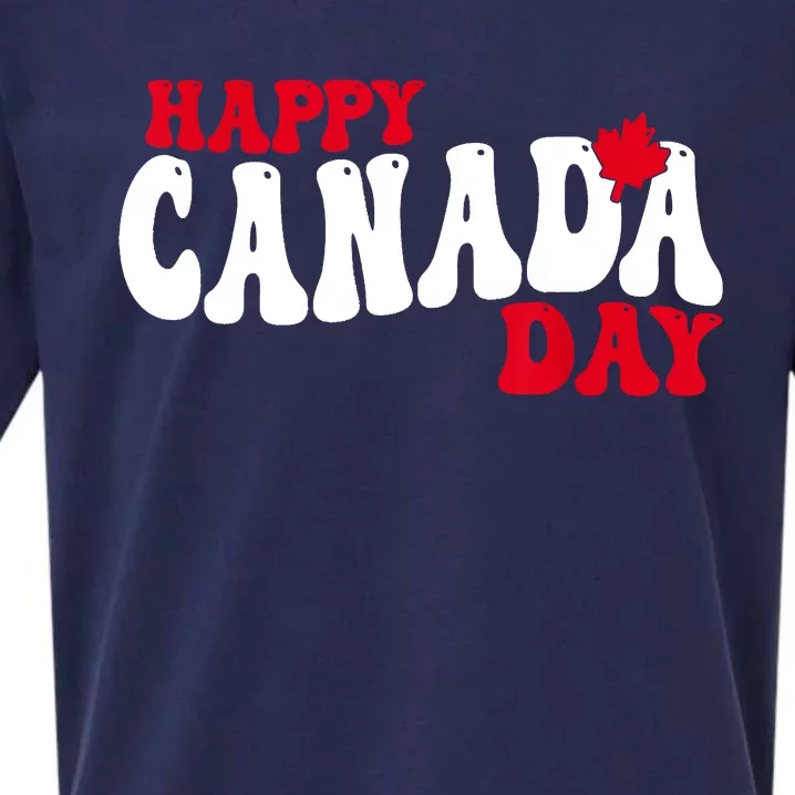 Happy Canada Day Maple Canadian Canada Pride Flag Patriotic Sueded Cloud Jersey T-Shirt