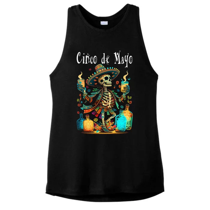 Happy Cinco de Mayo! Festival 14 Ladies Tri-Blend Wicking Tank