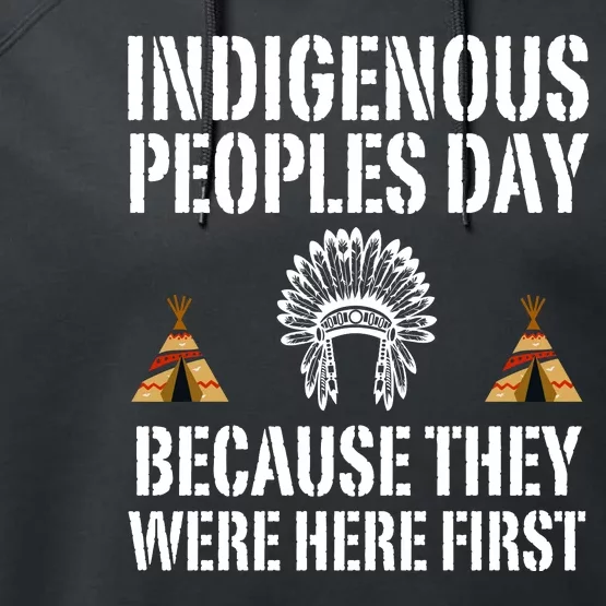 Happy Columbus Day Indigenous People Day Anti Columbus Performance Fleece Hoodie