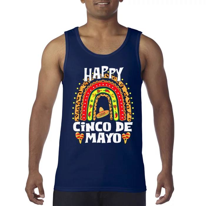 Happy Cinco De Mayo Rainbow Mexican Fiesta For Women Tank Top