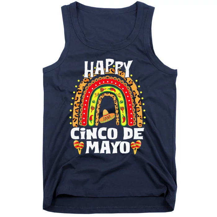 Happy Cinco De Mayo Rainbow Mexican Fiesta For Women Tank Top