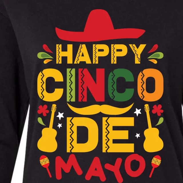 Happy Cinco De Mayo Celebration Graphic Womens Cotton Relaxed Long Sleeve T-Shirt