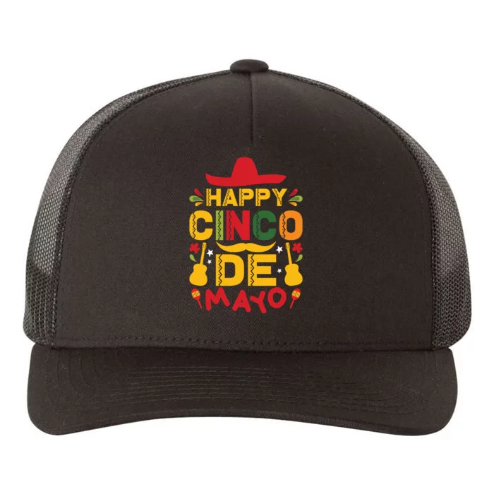 Happy Cinco De Mayo Celebration Graphic Yupoong Adult 5-Panel Trucker Hat