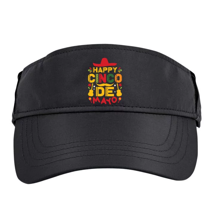 Happy Cinco De Mayo Celebration Graphic Adult Drive Performance Visor