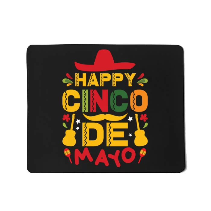 Happy Cinco De Mayo Celebration Graphic Mousepad