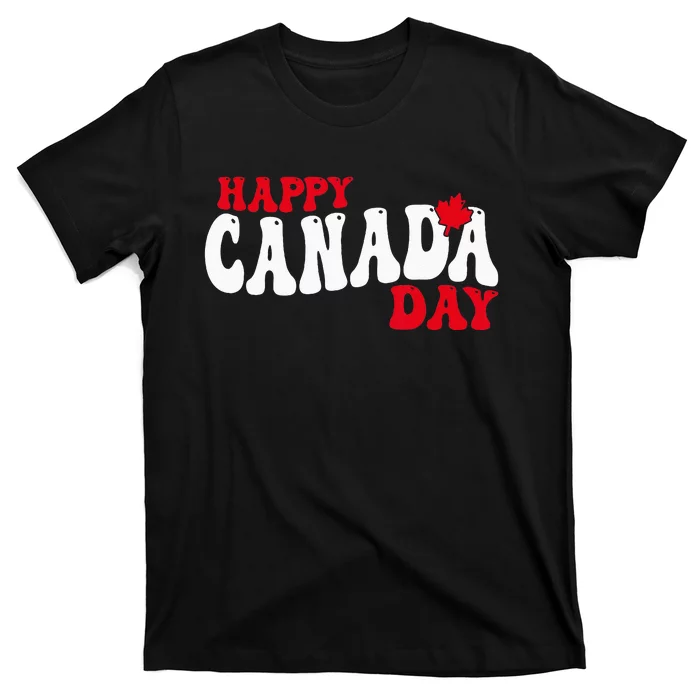 Happy Canada Day Maple Canadian Canada Pride Flag Patriotic T-Shirt