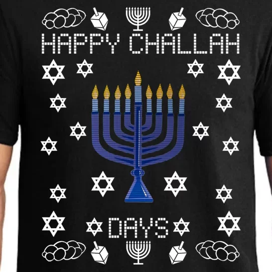 Happy Challah Days Funny Hanukkah Pajama Set