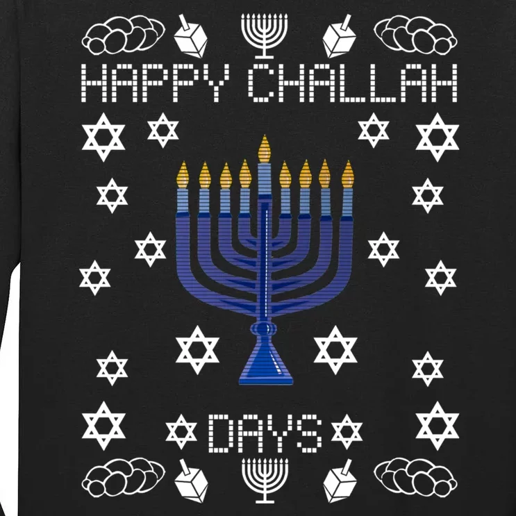 Happy Challah Days Funny Hanukkah Tall Long Sleeve T-Shirt