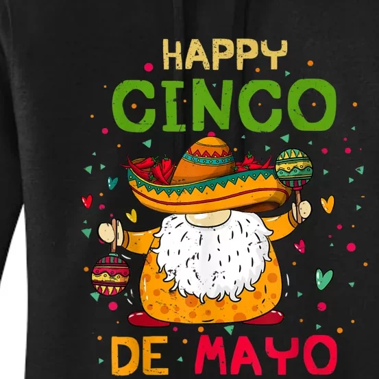 Happy Cinco De Mayo With Mexican Gnome Cinco De Mayo Women's Pullover Hoodie