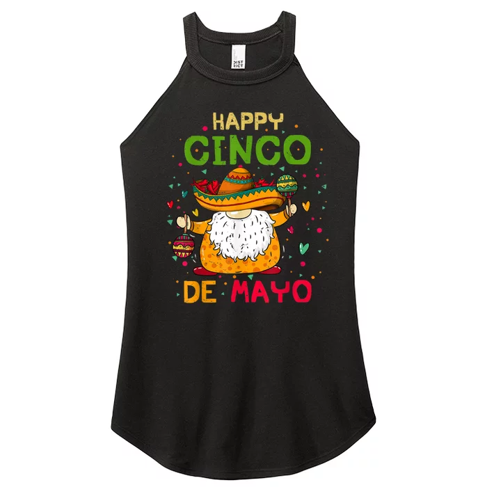 Happy Cinco De Mayo With Mexican Gnome Cinco De Mayo Women’s Perfect Tri Rocker Tank