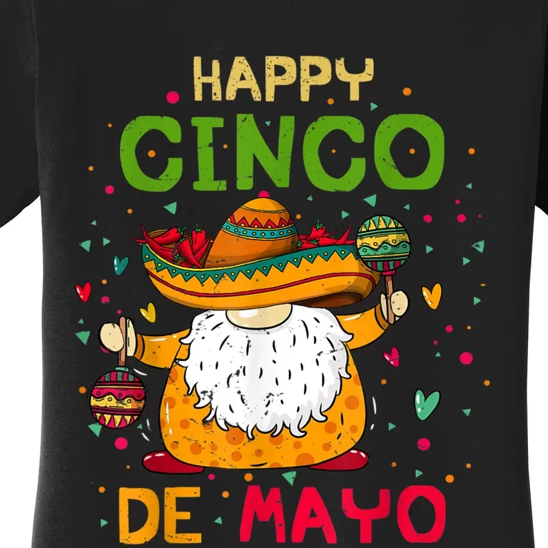 Happy Cinco De Mayo With Mexican Gnome Cinco De Mayo Women's T-Shirt