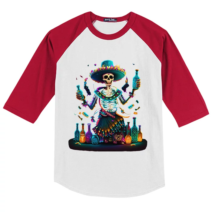 Happy Cinco De Mayo! Festival 15 Kids Colorblock Raglan Jersey