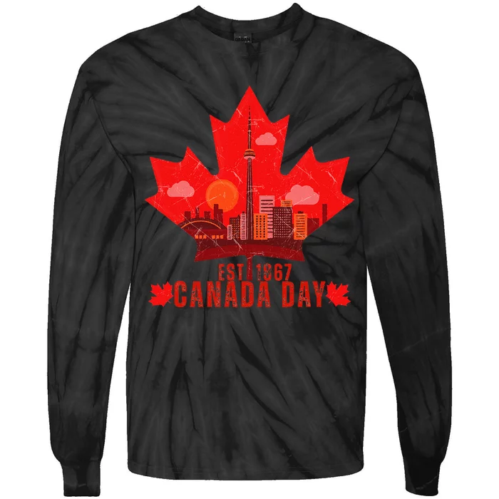 Happy Canada Day Cool Design Canada Maple For Tie-Dye Long Sleeve Shirt