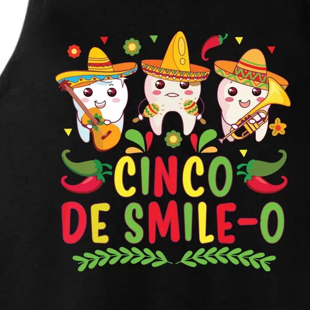 Happy Cinco De Mayo Dental Squad Dental Assistant Ladies Tri-Blend Wicking Tank