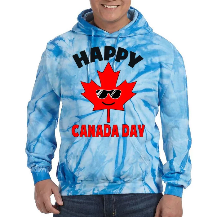 Happy Canada Day Funny Maple Leaf Canada Day Tie Dye Hoodie