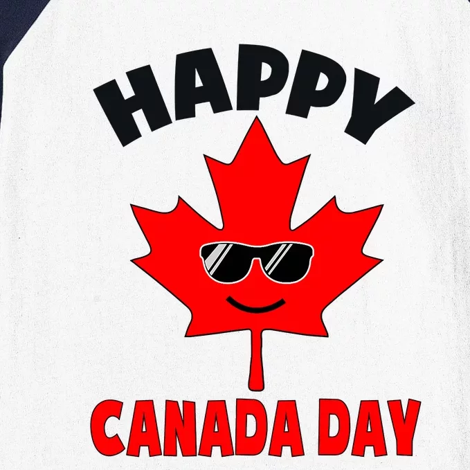 Happy Canada Day Funny Maple Leaf Canada Day Baseball Sleeve Shirt