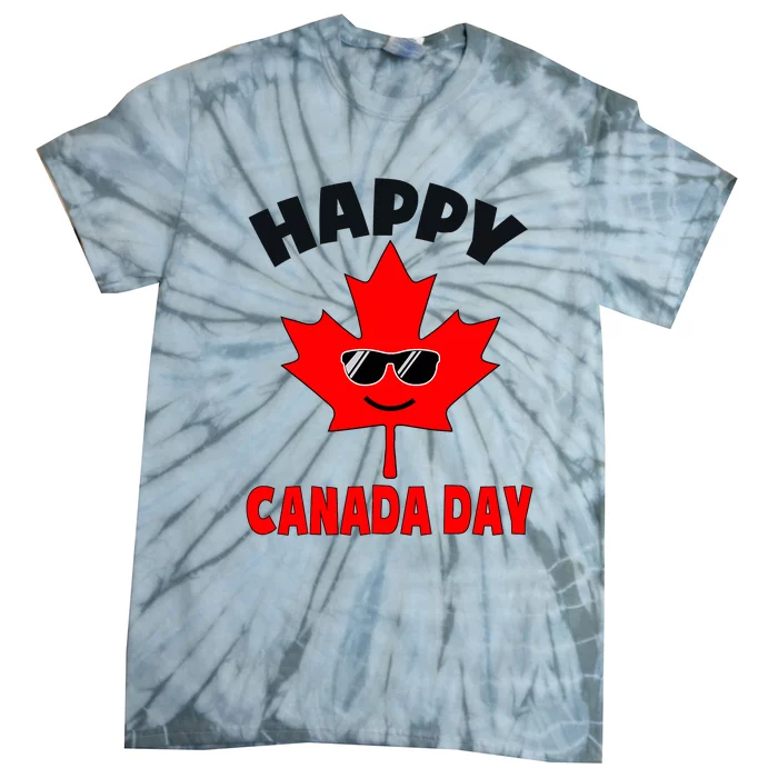 Happy Canada Day Funny Maple Leaf Canada Day Tie-Dye T-Shirt