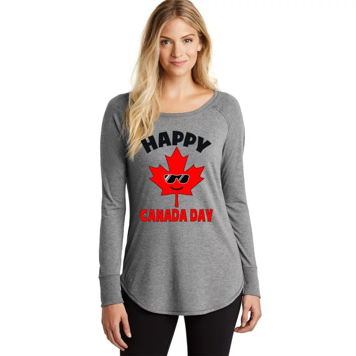 Happy Canada Day Funny Maple Leaf Canada Day Women's Perfect Tri Tunic Long Sleeve Shirt