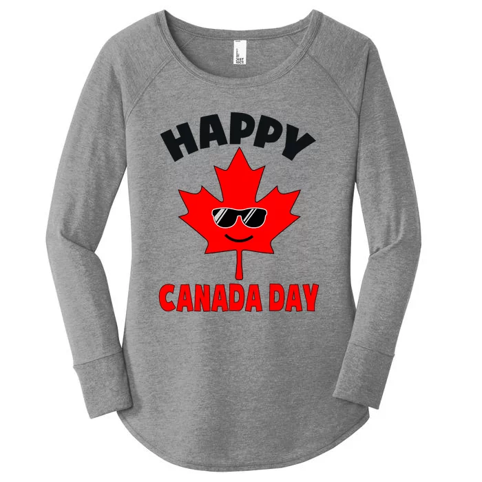 Happy Canada Day Funny Maple Leaf Canada Day Women's Perfect Tri Tunic Long Sleeve Shirt