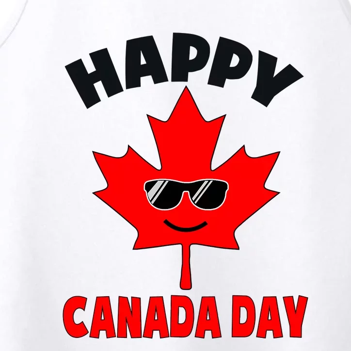 Happy Canada Day Funny Maple Leaf Canada Day Performance Tank