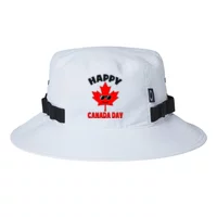 Canada Day Maple Leaf Bucket Hat, White