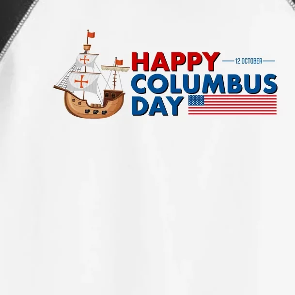 Happy Columbus Day 1492 Toddler Fine Jersey T-Shirt