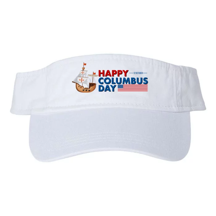 Happy Columbus Day 1492 Valucap Bio-Washed Visor