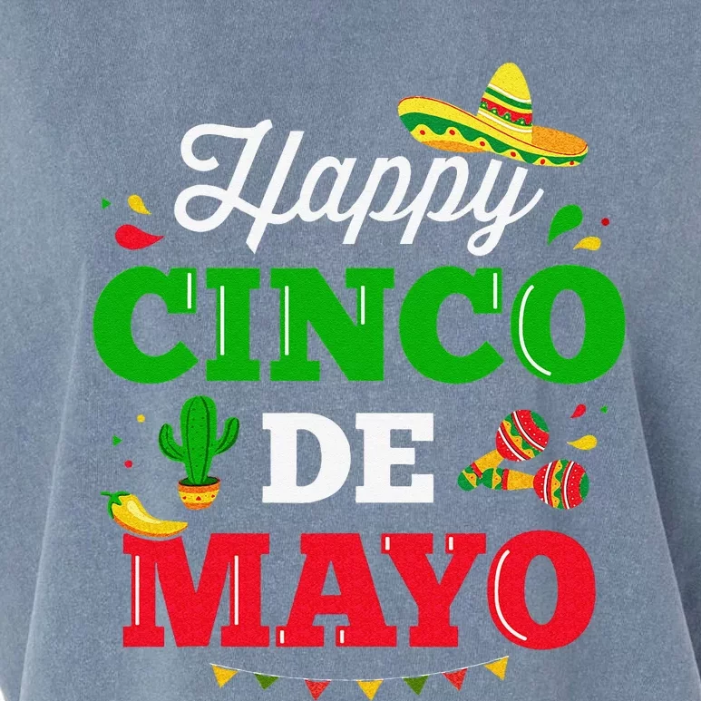 Happy Cinco de Mayo for mexican fiesta costume Garment-Dyed Women's Muscle Tee