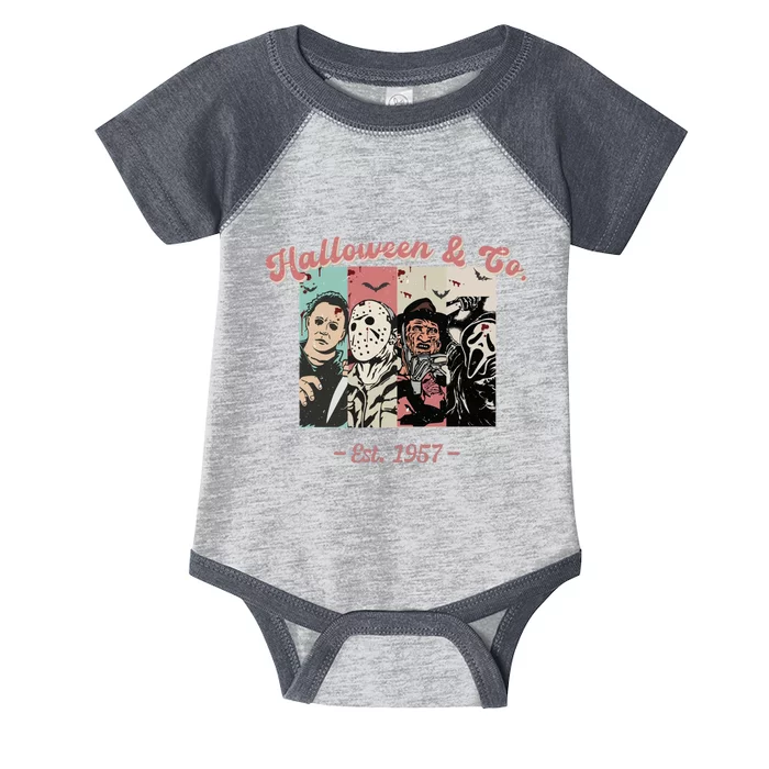 Halloween Co Est 1957 Scream Spooky Halloween Groovy Retro Infant Baby Jersey Bodysuit