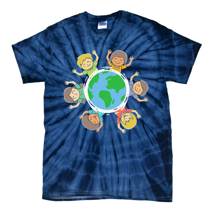 Happy Children Environmental Protection Earth Day Climate Tie-Dye T-Shirt