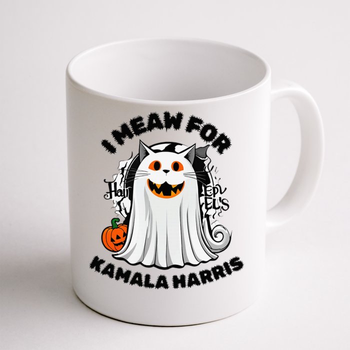 Halloween Cats For Kamala Harris Front & Back Coffee Mug