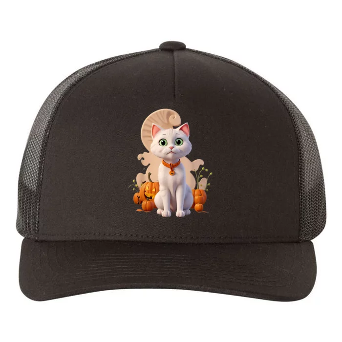 Halloween Cats Funny Cat Halloween Yupoong Adult 5-Panel Trucker Hat