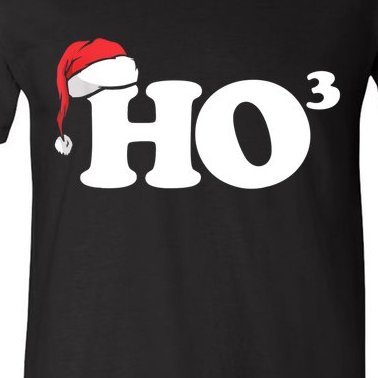 Ho Cubbed Funny Ho To The Power Three Ho Ho Ho Christmas TShirt V-Neck T-Shirt