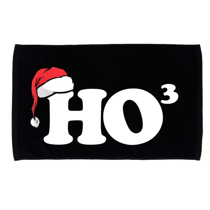 Ho Cubbed Funny Ho To The Power Three Ho Ho Ho Christmas TShirt Microfiber Hand Towel